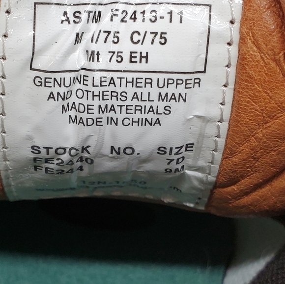 Florsheim Steel Toe Shoes Mens 7 D Womens 9 M Brown Leather Work Safety Oxford - Picture 11 of 16